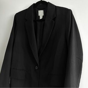 Oversized black boyfriend blazer